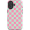 Watermelon Checkered iPhone 16 Plus Impact Case